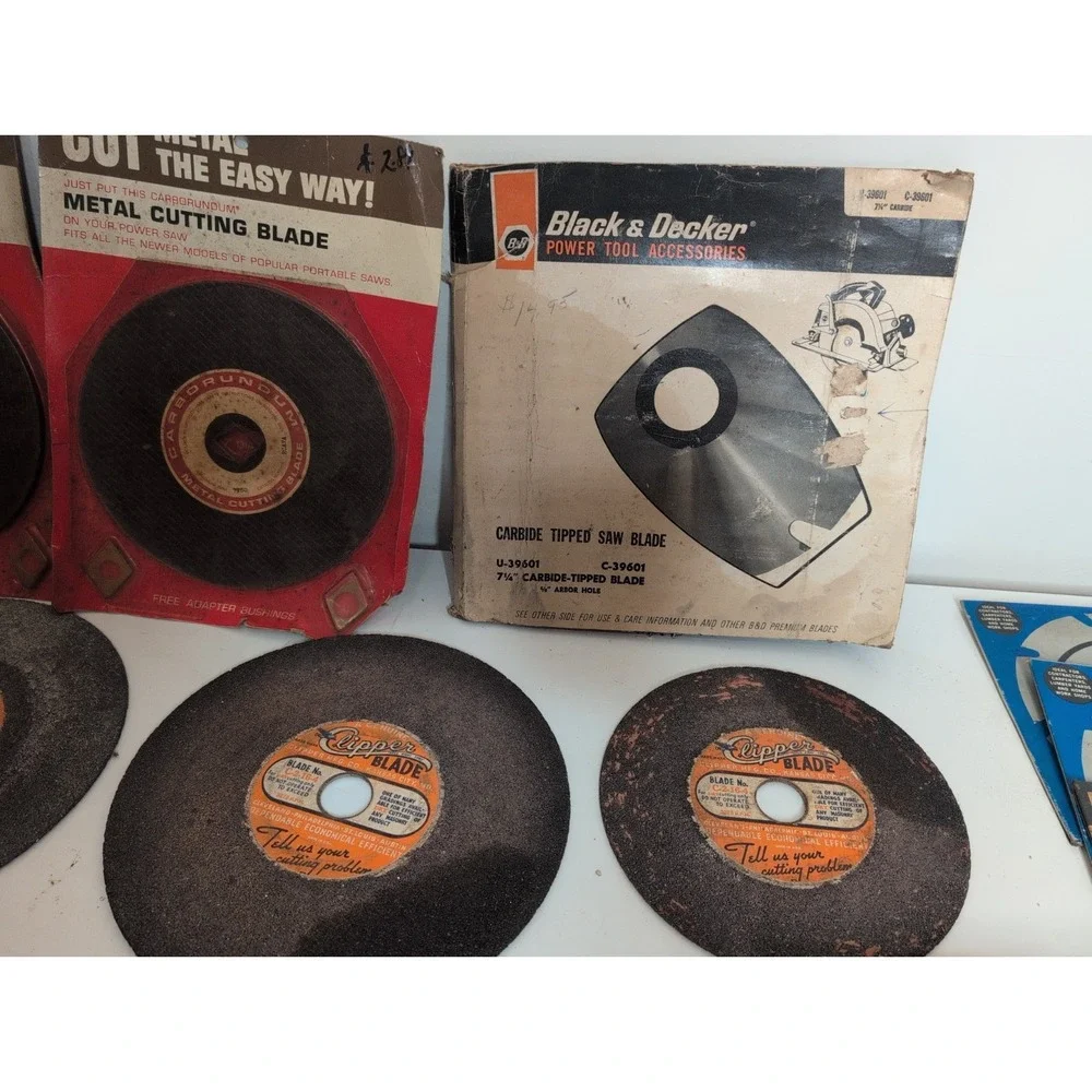 Huge Log Of Vtg Circular Saw Blades (38) Craftsman Clipper Skil Fire-tooth More!